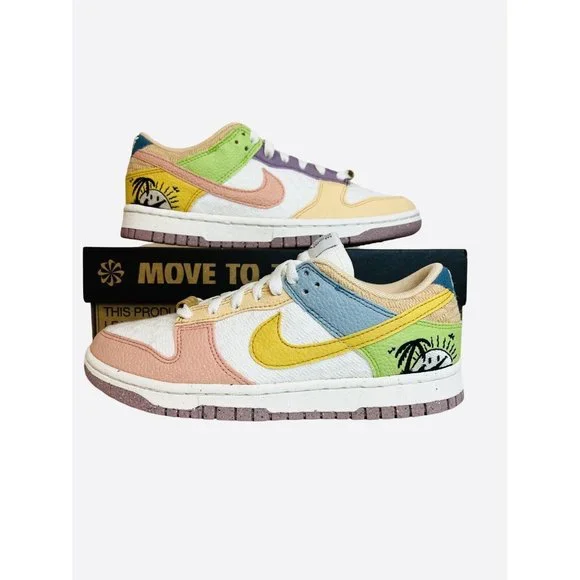 Nike Women's Dunk Low SE Sun Club Multicolor DQ0265-100 Sneaker Shoes Size 7 - Picture 1 of 12